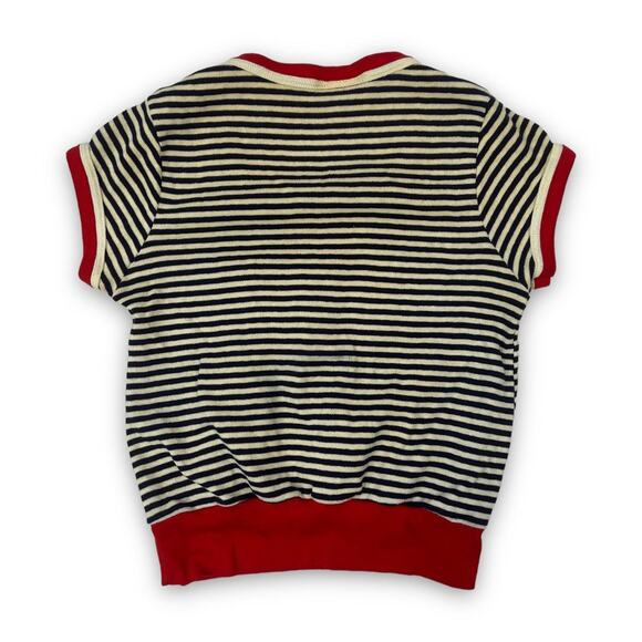 Vintage First Mate Striped Short Sleeve Knit Top - Picture 3 of 3